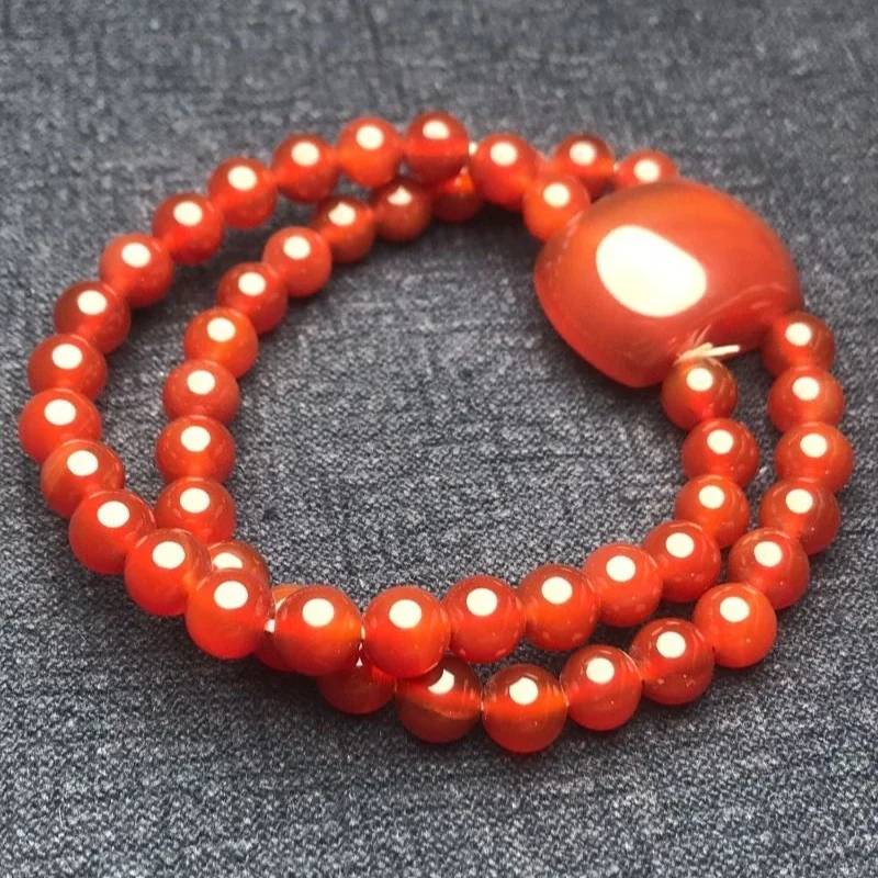 

Natural Agate Bracelet, The Same Fashionable Hand Row Holiday Gift for Men and Women