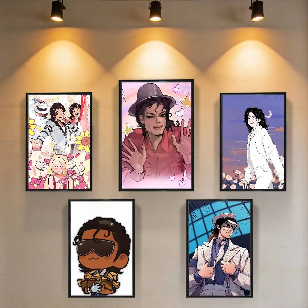 Painting fanart michael jackson MJ High Quality Dorm Living Room Aesthetic Wall Decoration Painting Poster Stickers Gift