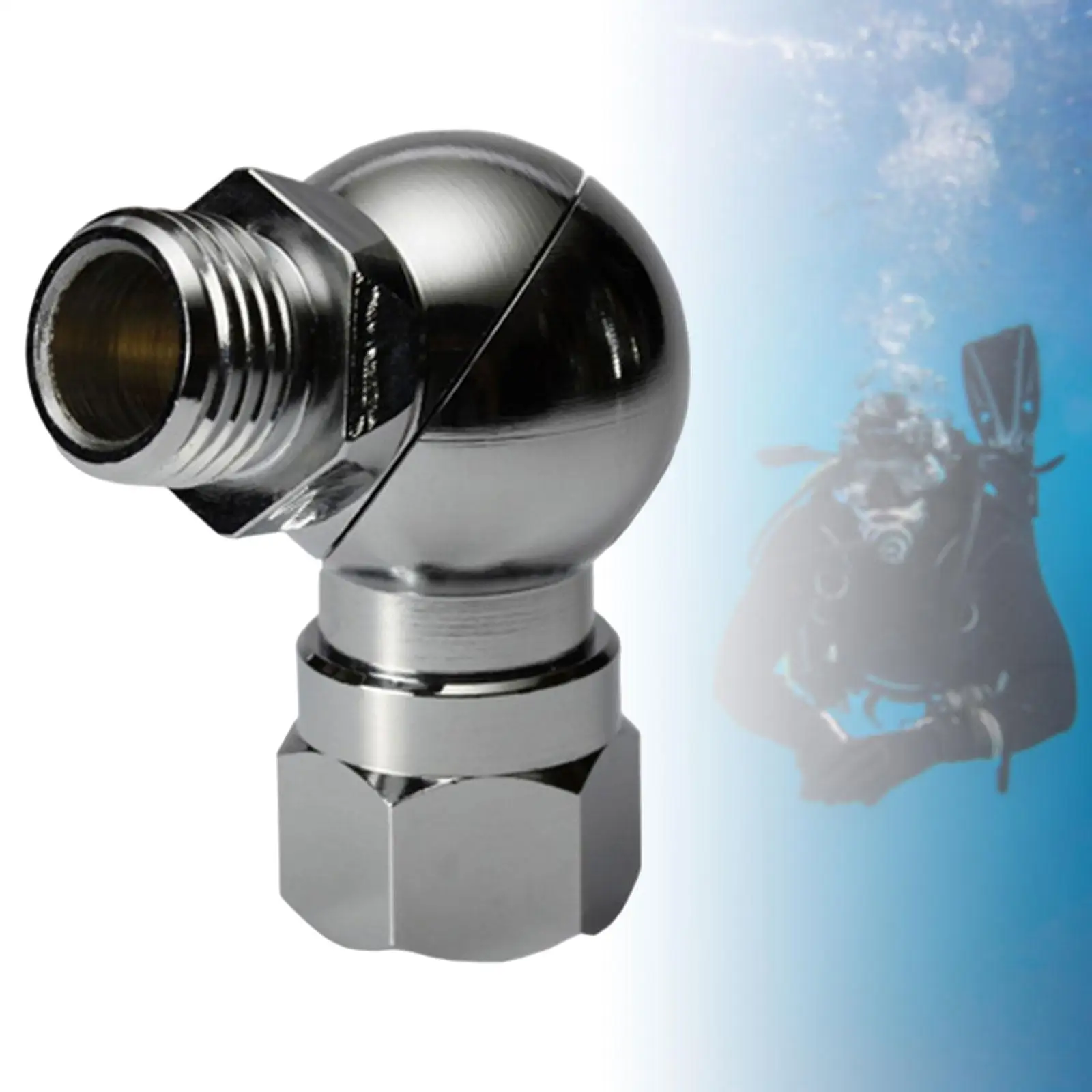 

360 Degree Swivel Diving Regulator Adapter Diving Tool 2ND Stage Dive Equipment Copper Replacement for Snorkeling Underwater