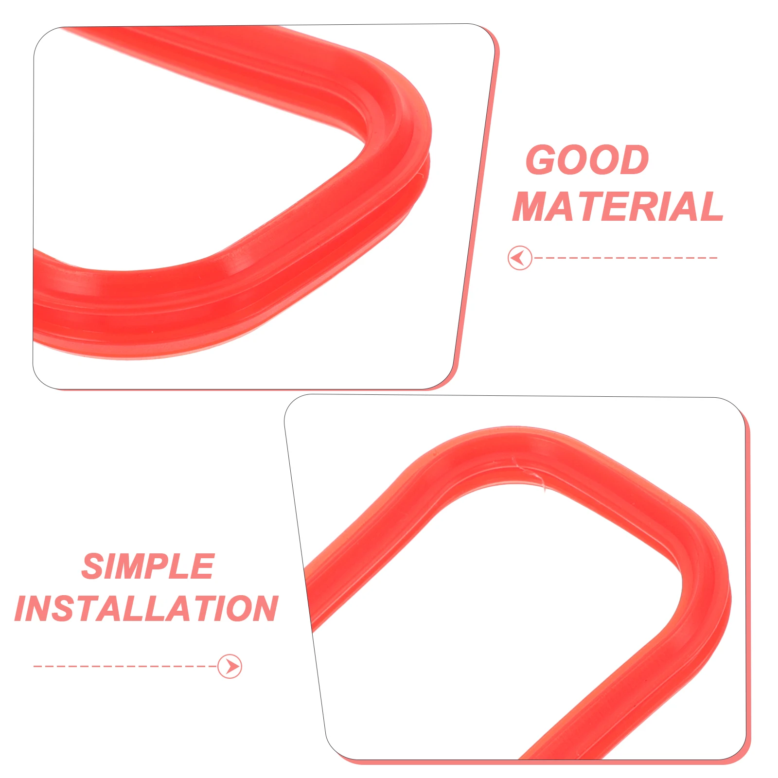 

8 Pcs Intake Manifold Gasket Lower Automotive Replacement Gaskets Rubber Red Kit
