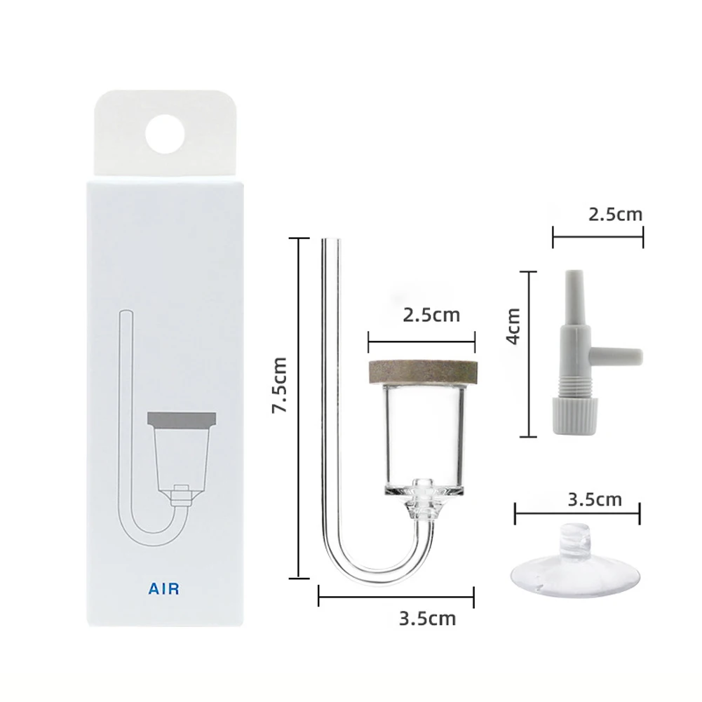 Imagem -05 - Mini Difusor Acrílico Transparente para Aquário Co2 Refinador Mudo Alta Eficiência Acessórios de Aquário Dropship