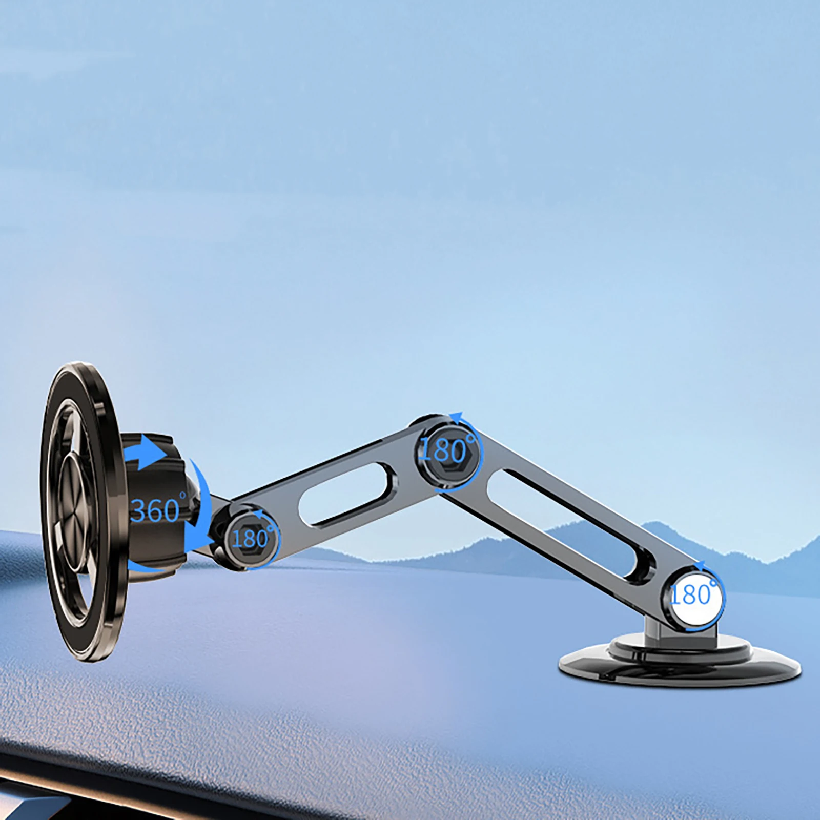 Soporte de teléfono magnético Universal para coche, accesorio telescópico de 360 grados para iPhone 14, 13, 12, 11