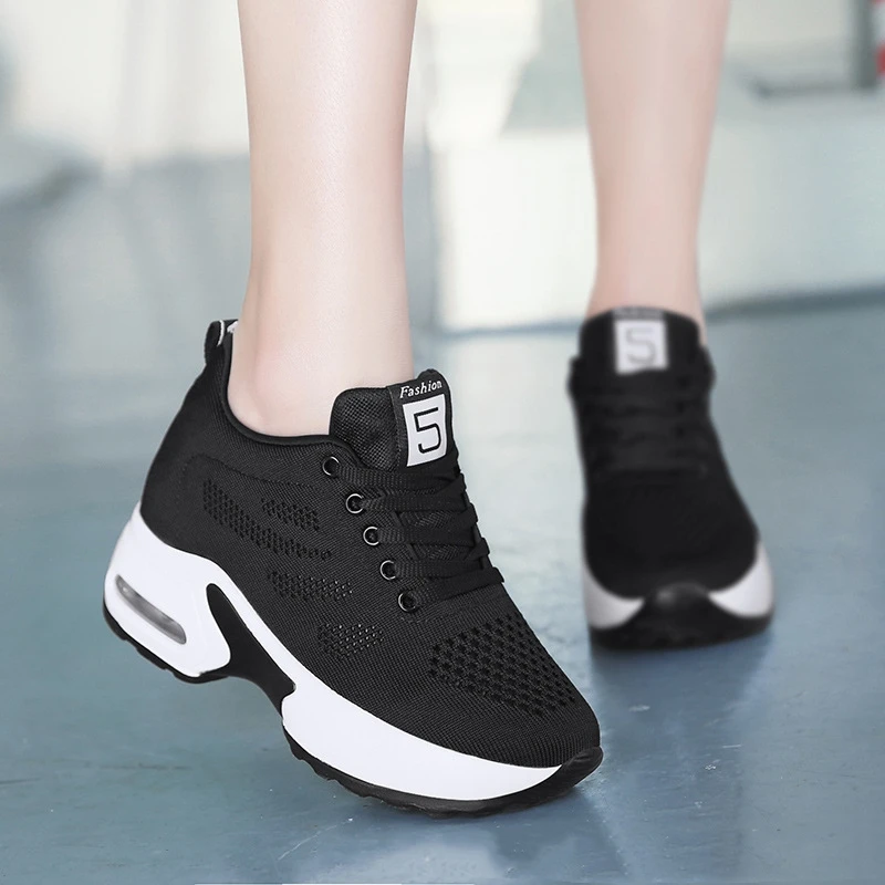 Height Increasing New Dance Shoes Woman Ladies Modern Soft Outsole Jazz Sneakers Breathable Female Dancing Fitness Shoes Sport