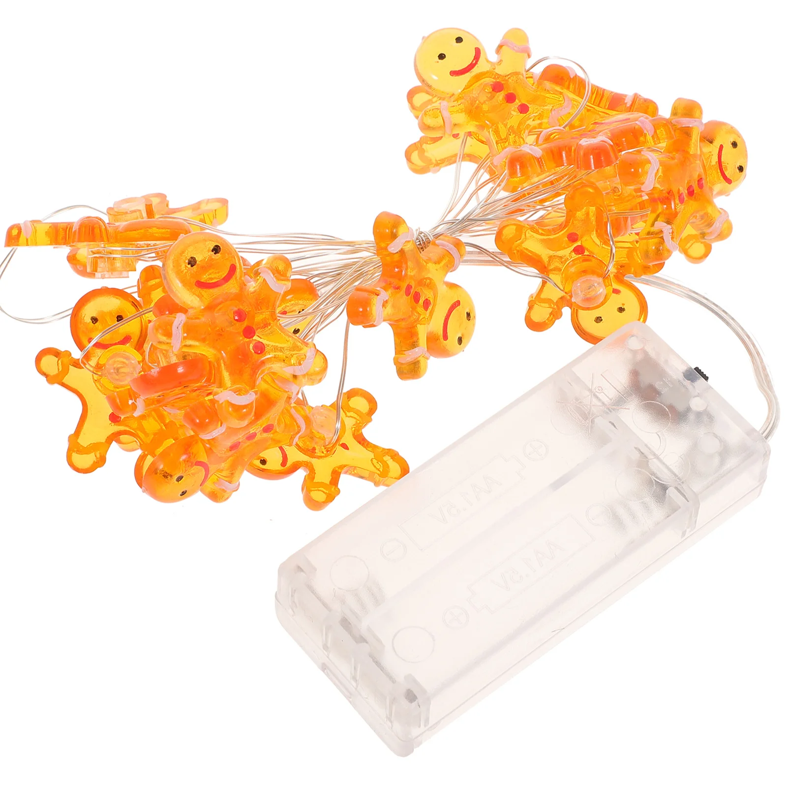 

Gingerbread Man String Lights Xmas Festival Lamp Decor Modeling Decorative Colored Plastic