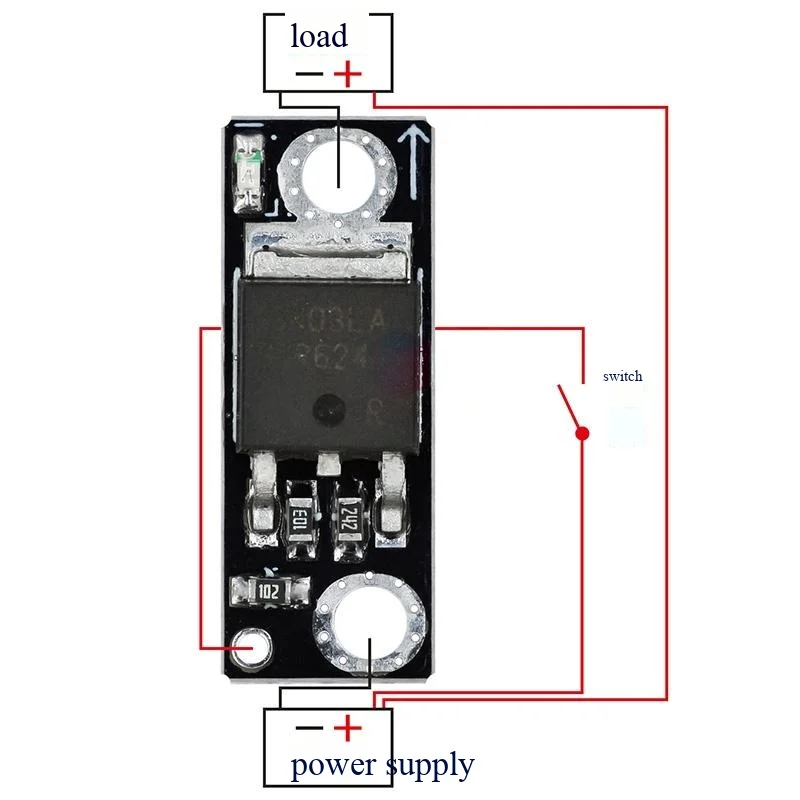 Mini-Hochleistungs-MOS-Auslöseschalter-Antriebsmodul, Feldeffekttransistor-PWM-Regulierungs-Elektronikschalter-Steuerplatine – Detail 3
