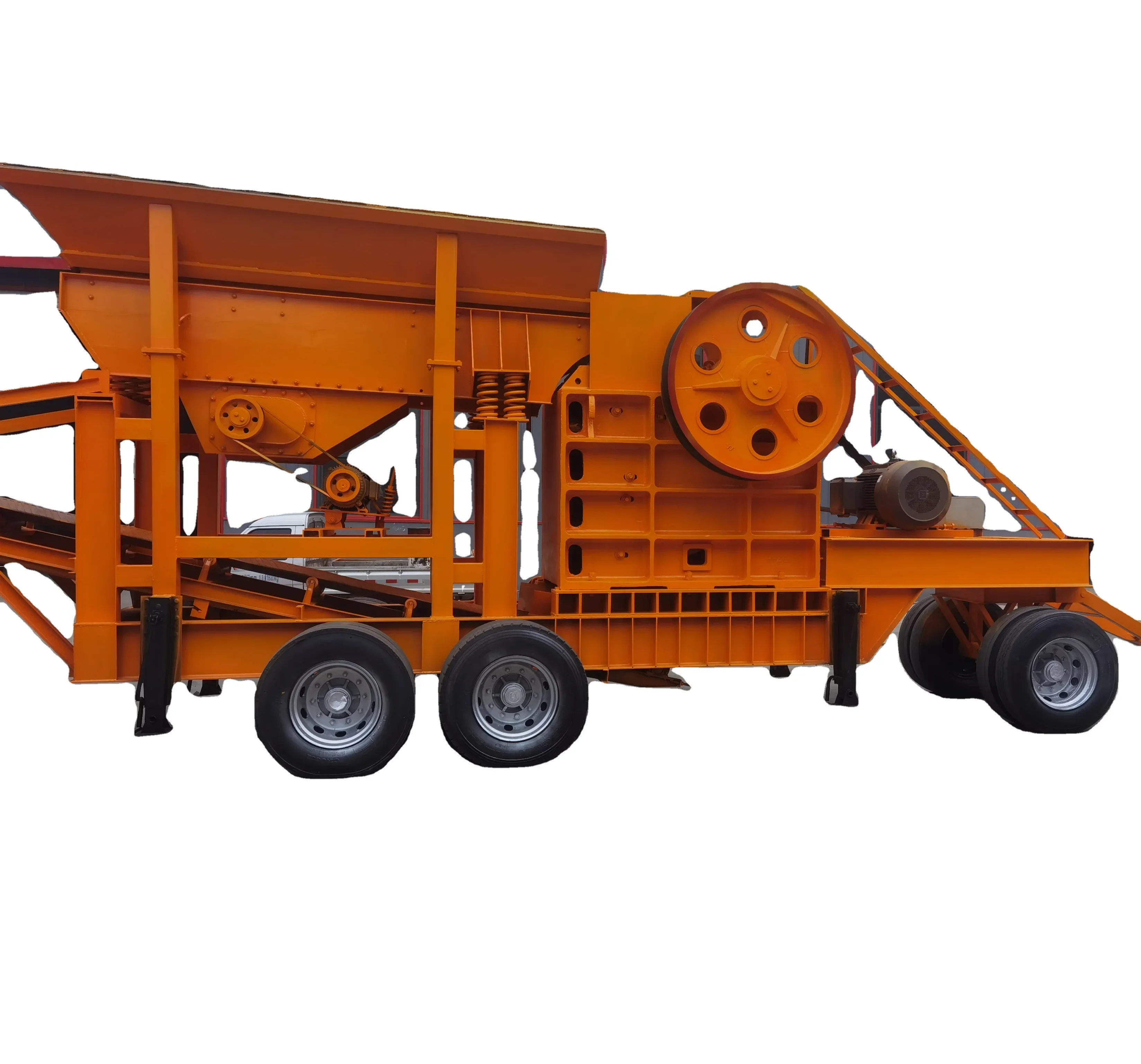 Output 30-180 Tph Mobile Rock Stone Crusher Plant