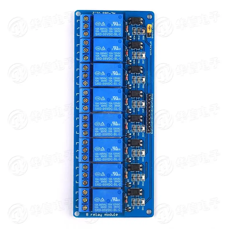 10pcs/lot 8-channel Relay Module 3.3V/5V/12V/24V Optocoupler Isolation Drive Control Board Module Low Level Trigger