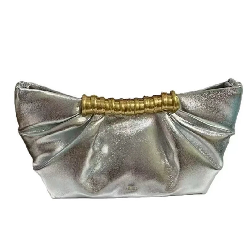 

Wrinkled Handbag Metal Fashion Luxury Bag 2026 Spring and Summer New Evening Handbag