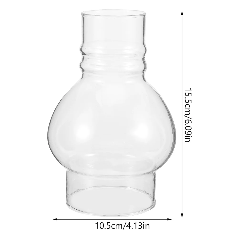 2 قطعة مصباح زيتي مستدير ظلال زجاجية بديلة مدخنة زجاجية ملحقات المصابيح طراز عتيق #4