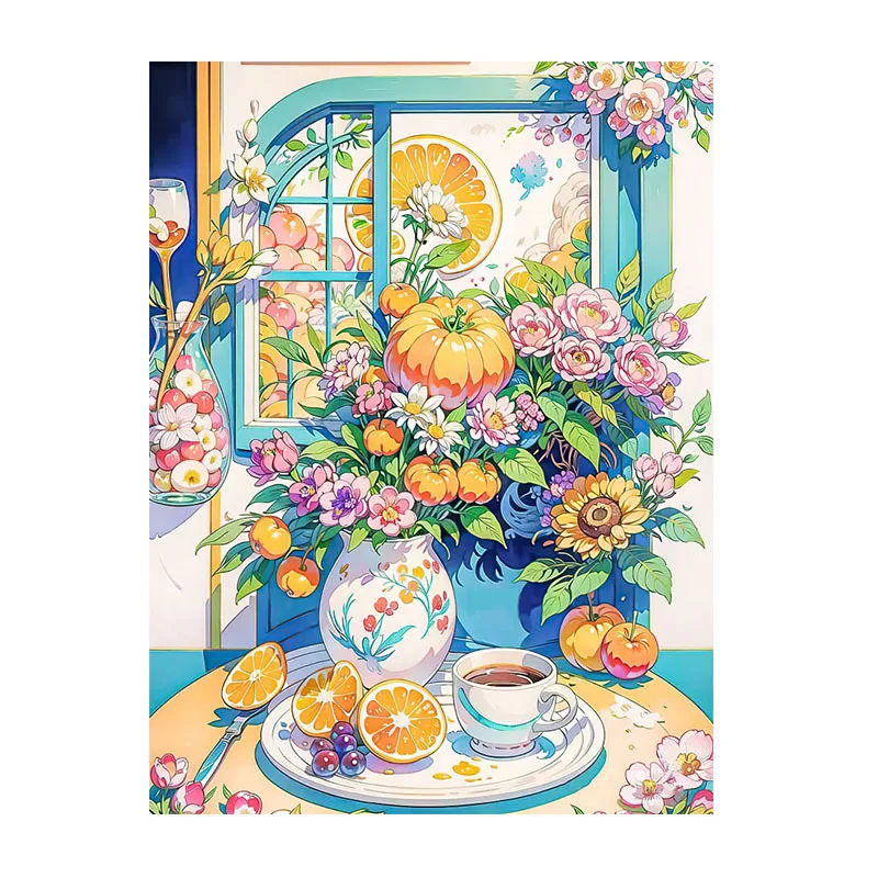 

Fruits Embroidery DIY Chinese Style Printed Kits Cross Stitch Thread Needlework Sets Home Decor Crafts New Arrival