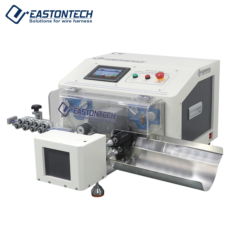 Two Wires Cable Cutting Stripping and Twisting Machine EW-3015  Multi Strand Soft Wire Twister High Capacity AWG27-9