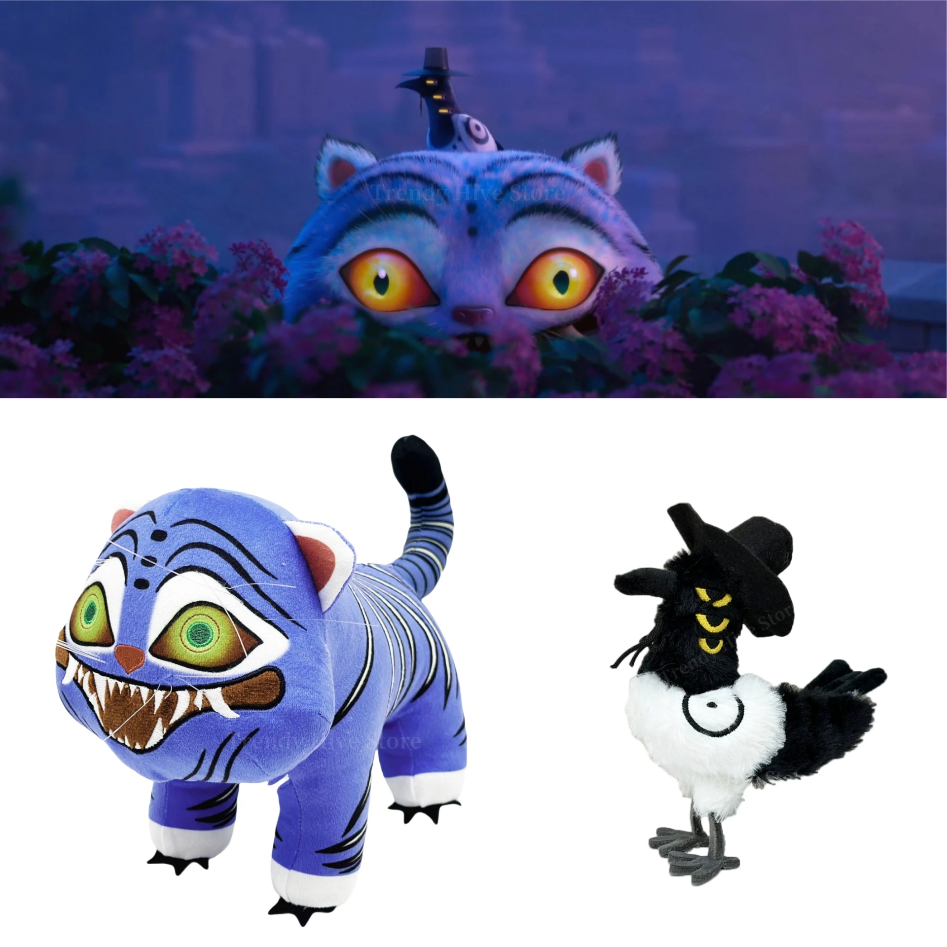 Kpop ‌ Demon Hunters Cosplay Plüsch Tiger Elster Plüschpuppe für Erwachsene Kinder ‌ ‌ ‌ Anime Collection Halloween-Kostümzubehör