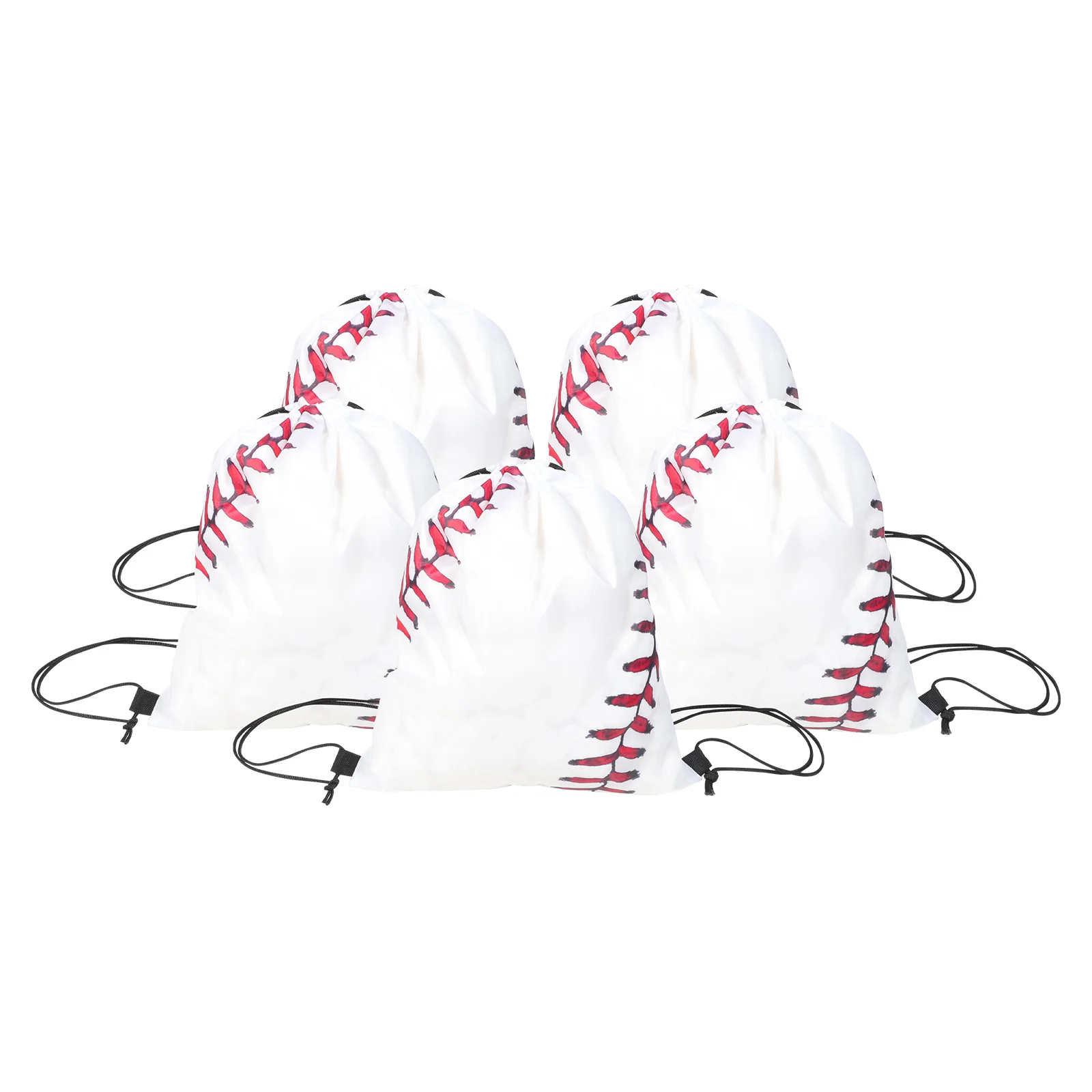 5Pcs Candy Snack Bag Simple Design Drawstring Sports Bag for Men Women Multi Purpose Basketball Baseball Storage Gym Equipment