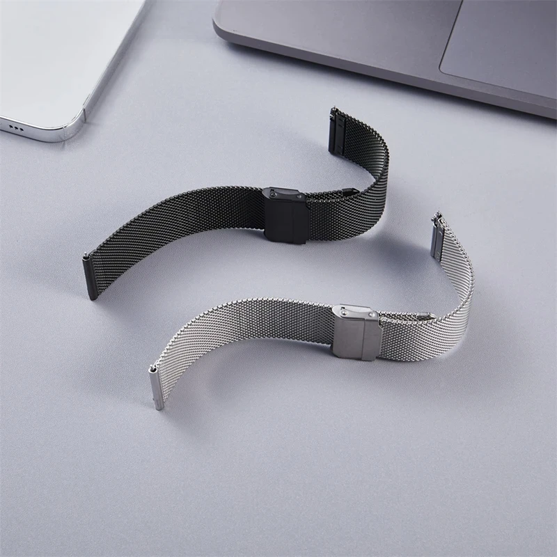 16mm18mm20mm Replacement Stainless Steel Watchband Accessories Quick Release Mesh Stainless Steel Watch Band Bracelet