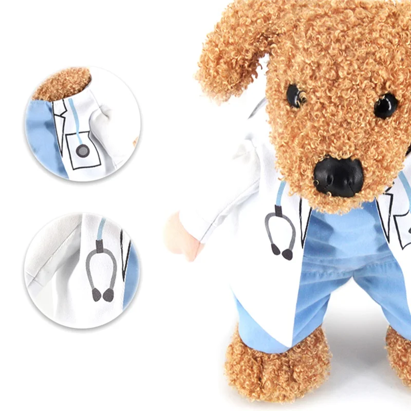 Roupas para cães, roupas para guitarra, gatos e cães, roupas para animais de estimação, roupas de pé, médico, transformação, roupas engraçadas