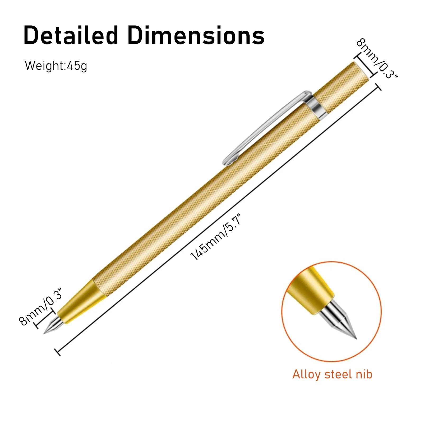 1pc Diamond Metal Marker Pen, Glass Metal Plate Iron Sheet Lettering Tungsten Steel Scratch Needle, Wood Engraving Hand Tools