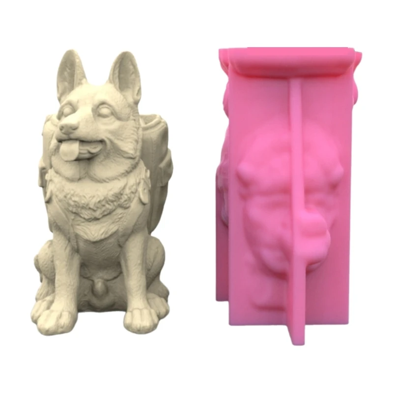 

Unique Silicone MouldS 3D Flower Pot Molds Collie Shaped DIY Pen Holder Moulds