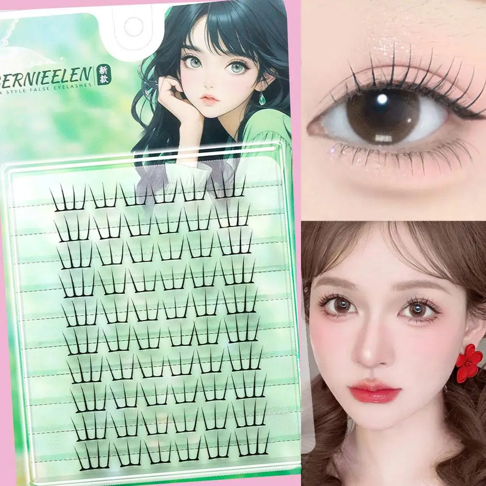 韓国ガールグループつけまつげアーク型ステム自然カーリングアップセグメントエクステンション女性リーグエース 2.0 まつげメイク