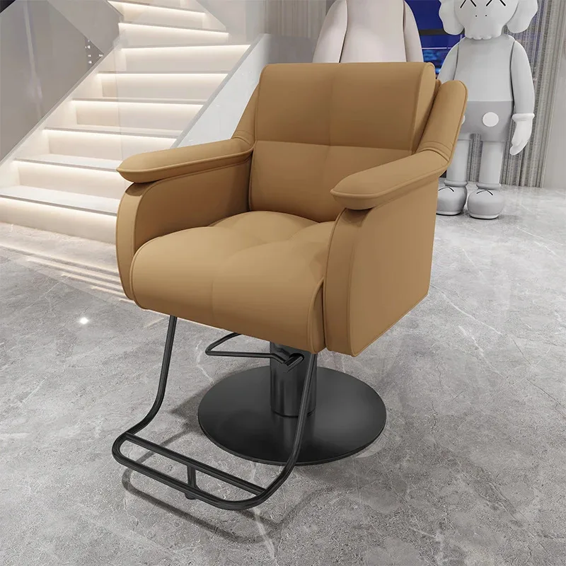 Minimalist Modern Barber Chair Premium Aesthetic Luxury Swivel Hairdresser Chair Beauty Comfortable Sillon Barberia Furniture