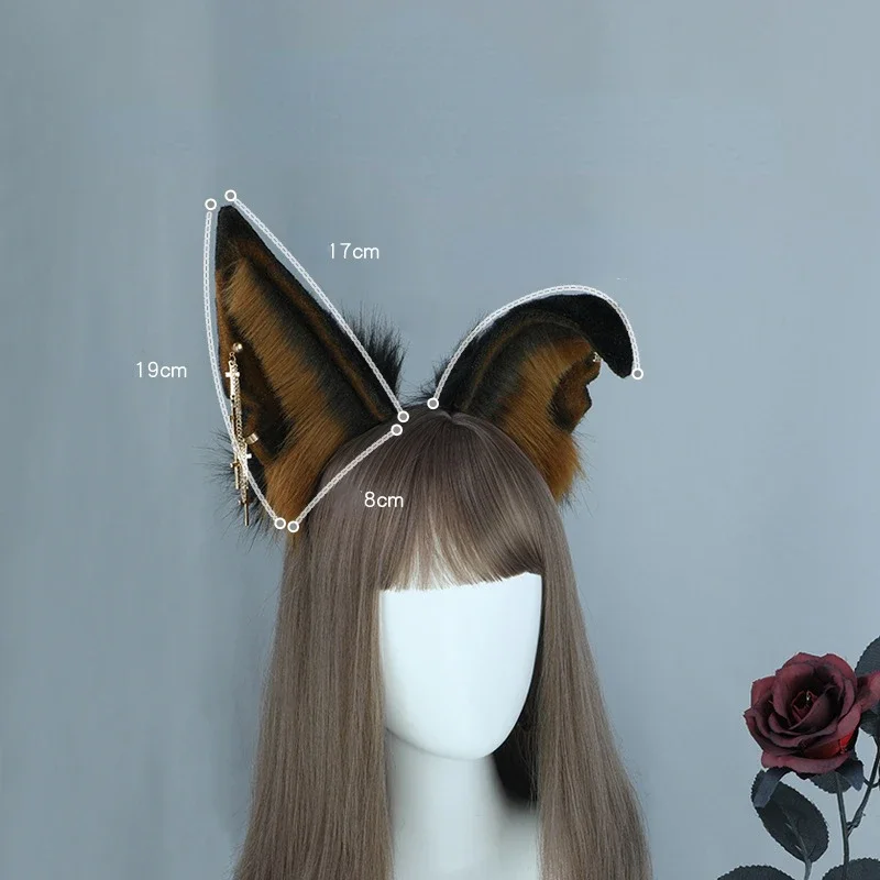 New Halloween Women Animal Wolf Ears copricapo peluche Hairband Furry Lolita Headband Anime per accessori Cosplay di natale