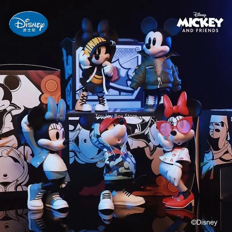 MINISO Mickey Mouse Minnie Figure Cartoon Tidal Suit Anime Cartoon Doll Ornaments Birthday Gift For Boys And Girls Model Toys