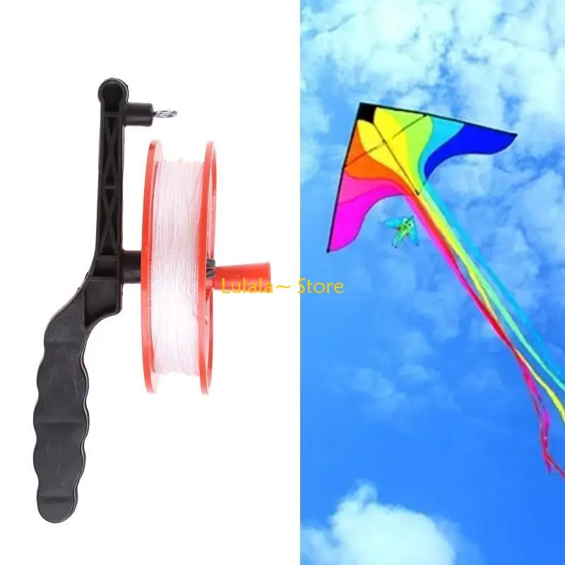 Y4QA กลางแจ้ง Ball แบริ่งล้อ Kite Winder เครื่องมือ Reel Handle Line String 60M Winder