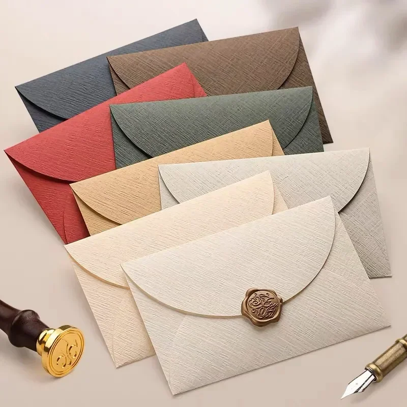 Stationery Envelopes Busines 50pcs/lot Envelope European Linen Invitation 155x105mm High-grade for Textured Card Wedding