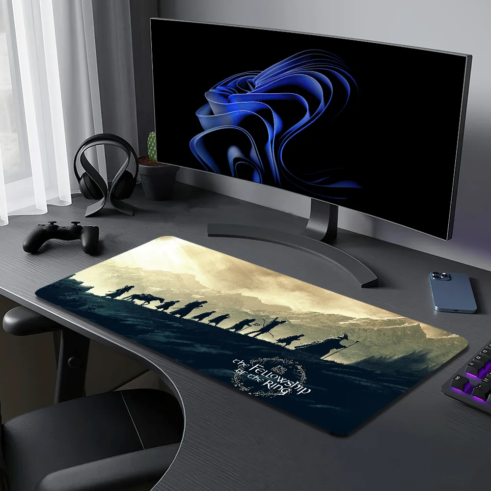 The Fellowship of Ring Mouse Pad Large Desk Mat Keyboard Ergonomic Office Rubber PC Non-slip Anti-fray Home Custom Best Price
