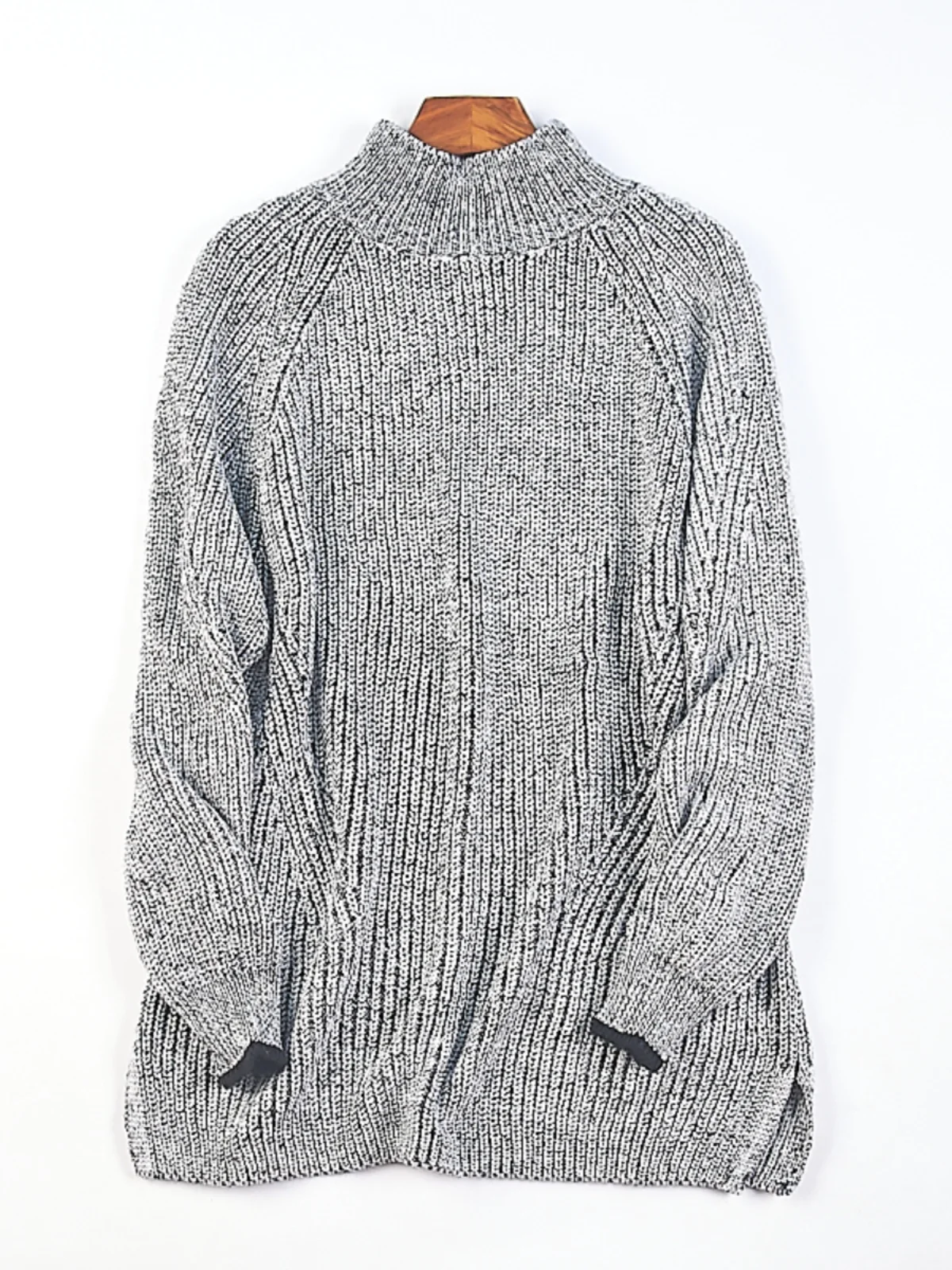 

Свободный крой с высоким воротником и эффектом похудения, длинный вязаный свитер средней длины для мужчин и женщин, зимний свитер для поездок на работу...