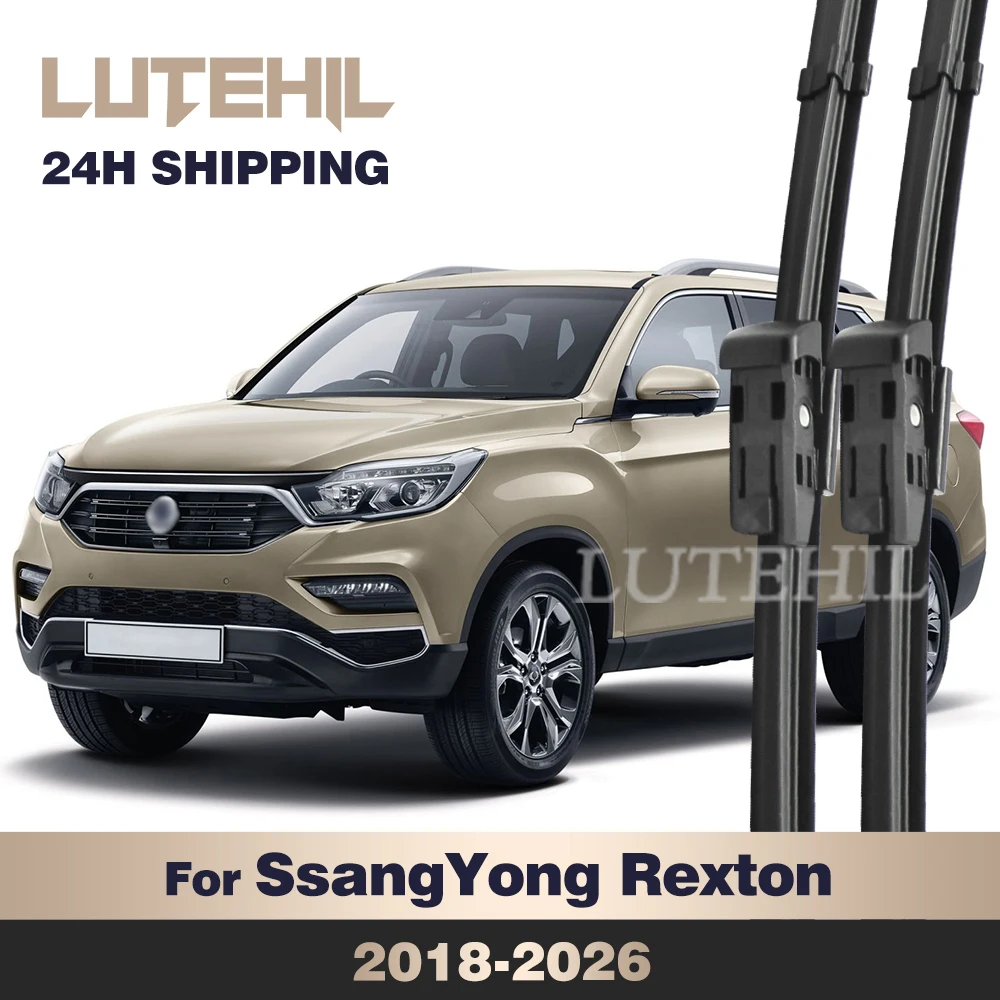 Limpiaparabrisas delanteros para SsangYong Rexton Y400 Y450 Y461 2018 - 2026 parabrisas ventana delantera 26 "+ 20"