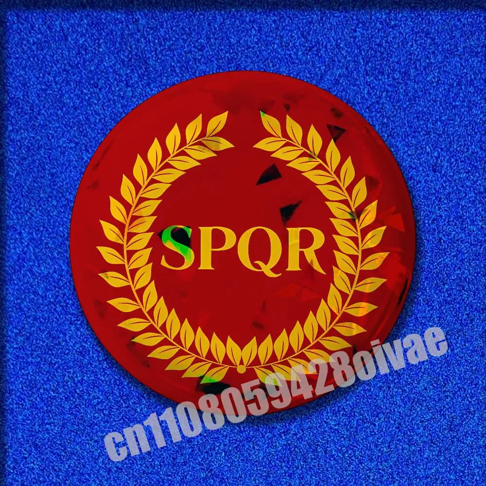 

Spqr Roman Empire Flag Insignia Badge Cover For Brooch Button Round Pins Decoration 32mm 44mm 58mm