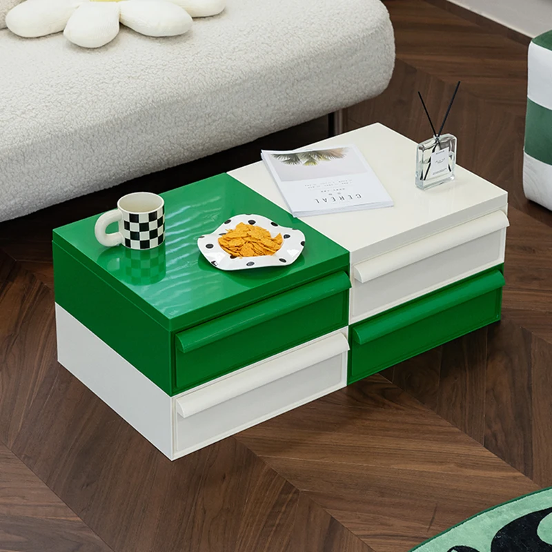 Modern Plastic Nightstands Mobile Kawaii Aesthetic Makeup Side Table On Wheels Small Space Table De Chevet Bedroom Furniture