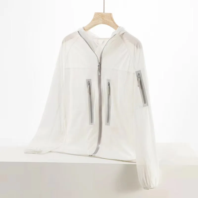 

Солнцезащитная куртка с капюшоном из ледяного шелка UPF 40+ в едином стиле | Длинный рукав, ультра-дышащий и прохладный