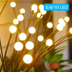 ホタル用ソーラーランプ,防水,屋外照明,景観照明,6 LED, 8 LED, 10LED, 1ユニット