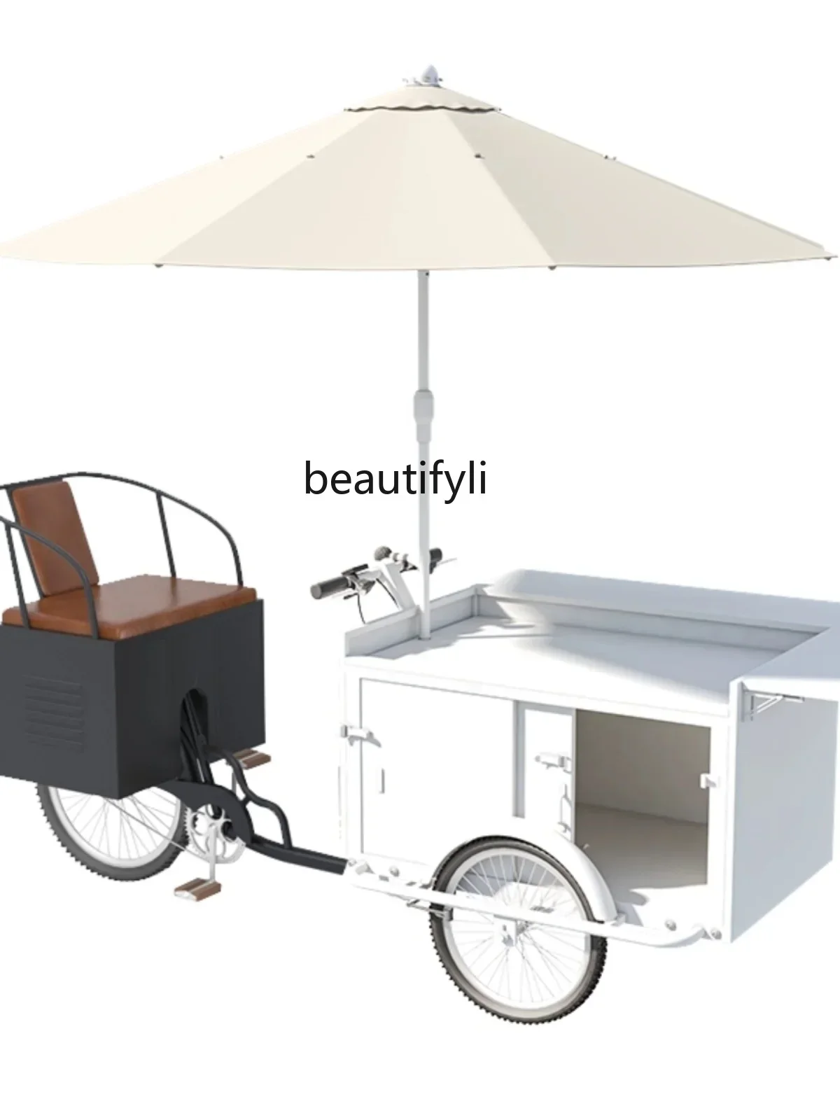 Stall snack cart Electric three-wheeled multi-functional food truck BBQ night market mobile trolley