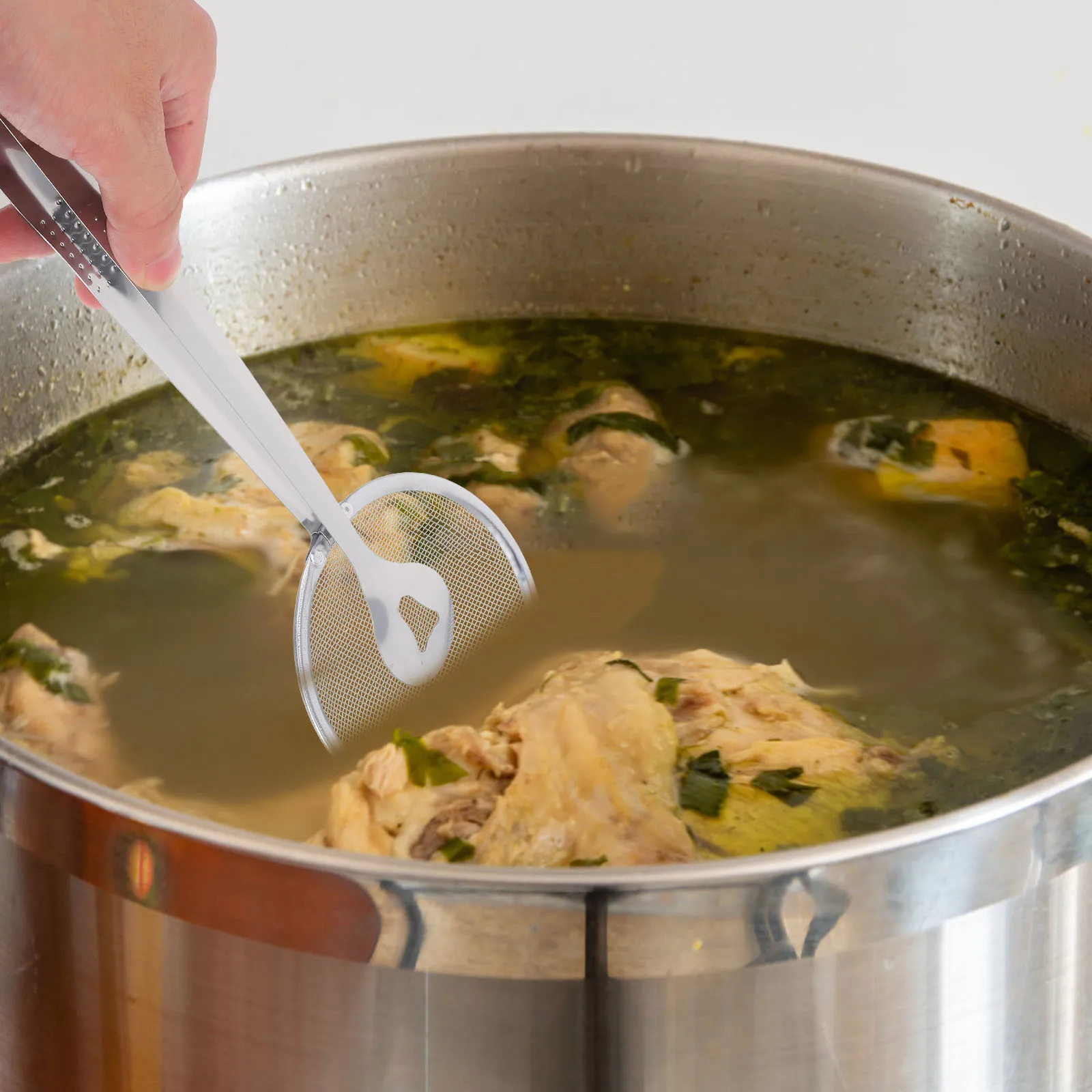 

1pc Stainless Steel Oil Strainer Tong Deep Fry Food Clip Kitchen Cooking Tool Filter Clamp Colander Tongs Cooking Utensils