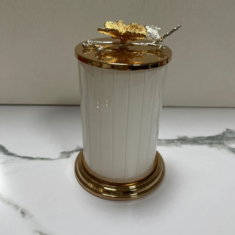 Delicate Metal Butterfly Candy Jar Storage Box European Cotton Swab Box Nut and Biscuit Jar Storage Container Home Decoration