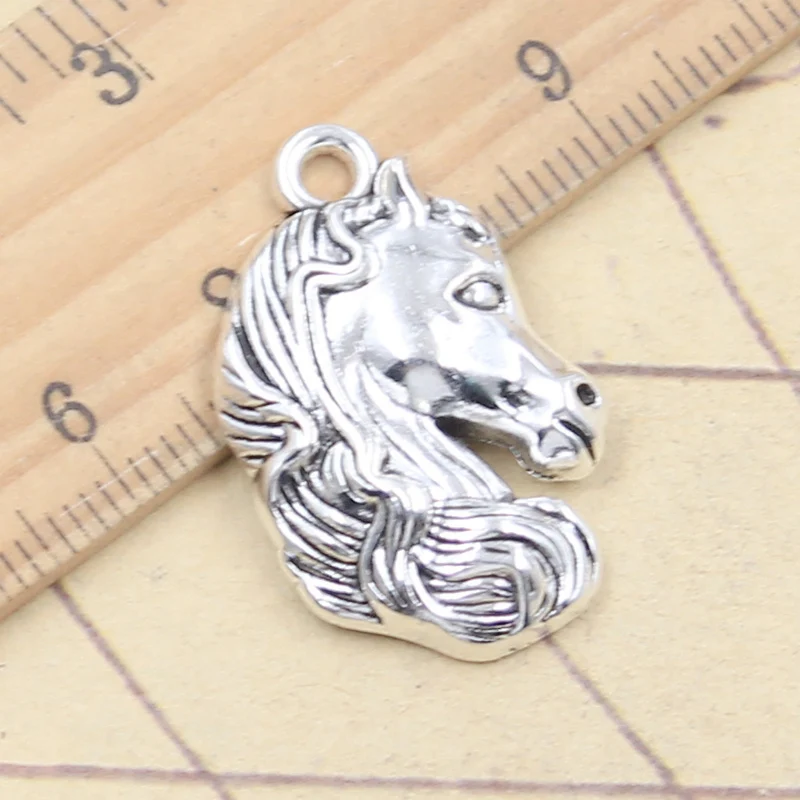 5pcs Charms Horse Steed 28x18mm Tibetan Silver Color Pendants Antique Jewelry Making DIY Handmade Craft