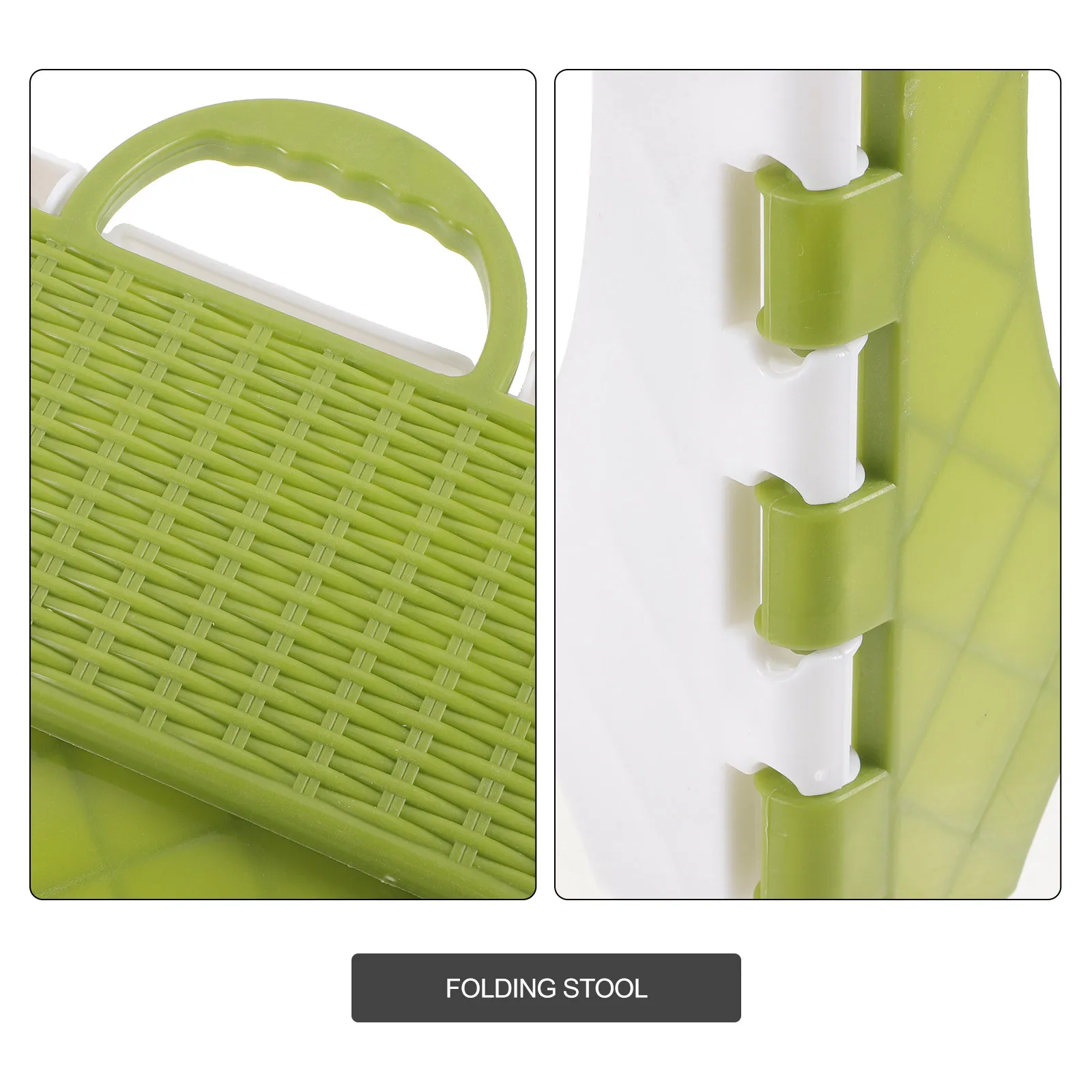 Foldable Portable Stool Small Green Size PP Material Durable Space Saving Design Easy Carry Practical Home Travel Seating Stool