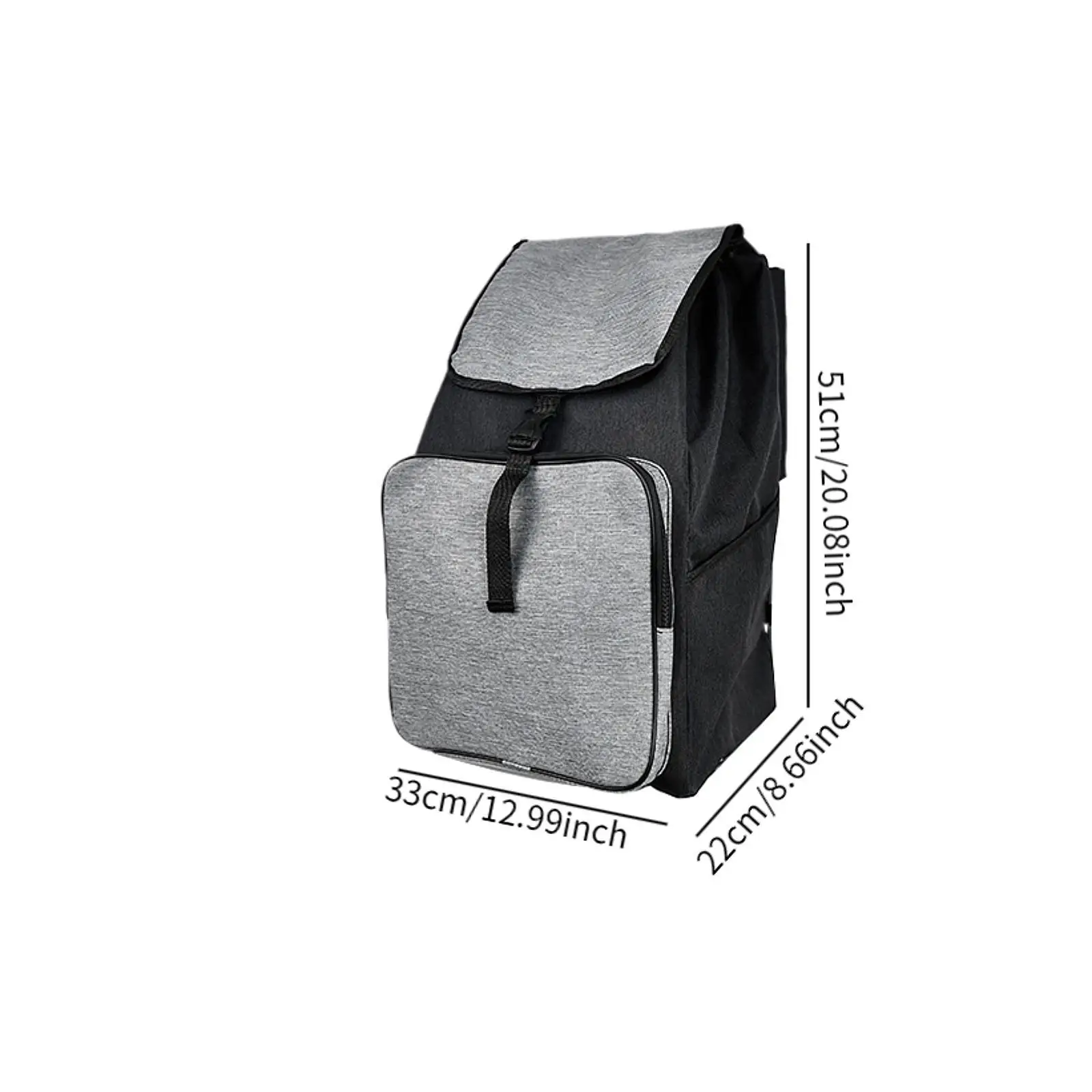 حقيبة عربة قابلة للطي أكسفورد النسيج المحمولة خفيفة الوزن الملحقات قابلة لإعادة الاستخدام لتسلق الدرج عربة المرافق استبدال 51x33x22cm