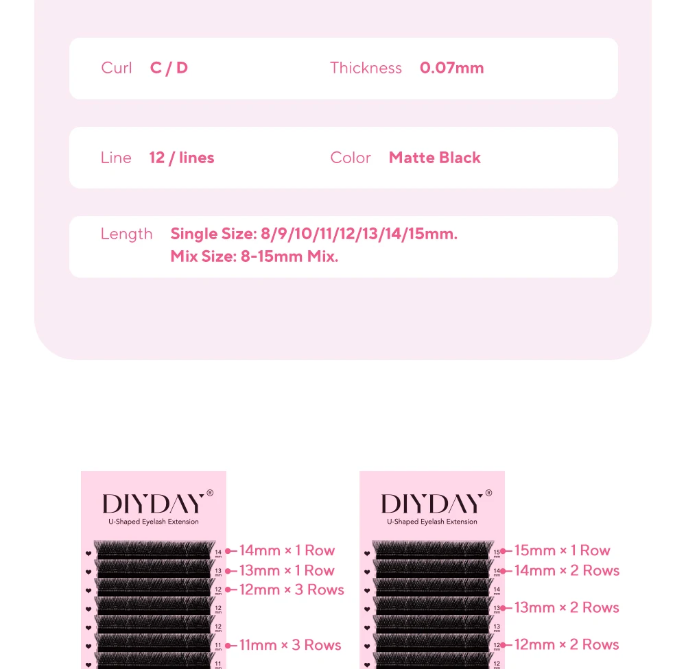 U-shaped Eyelash Extension