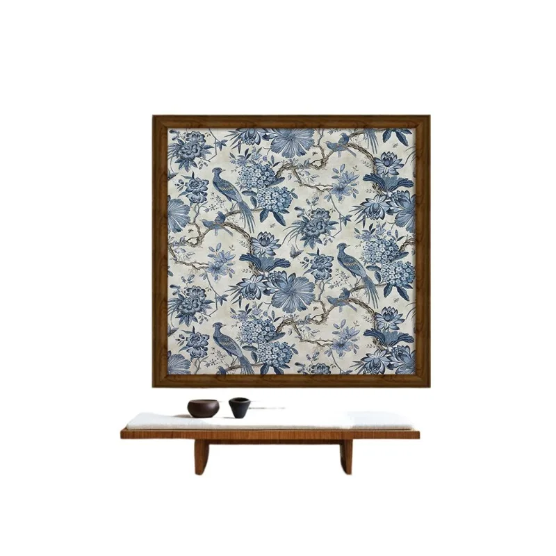 

French retro pure hand-painted oil painting dining room bedroom entrance light luxury hanging painting, living room simple