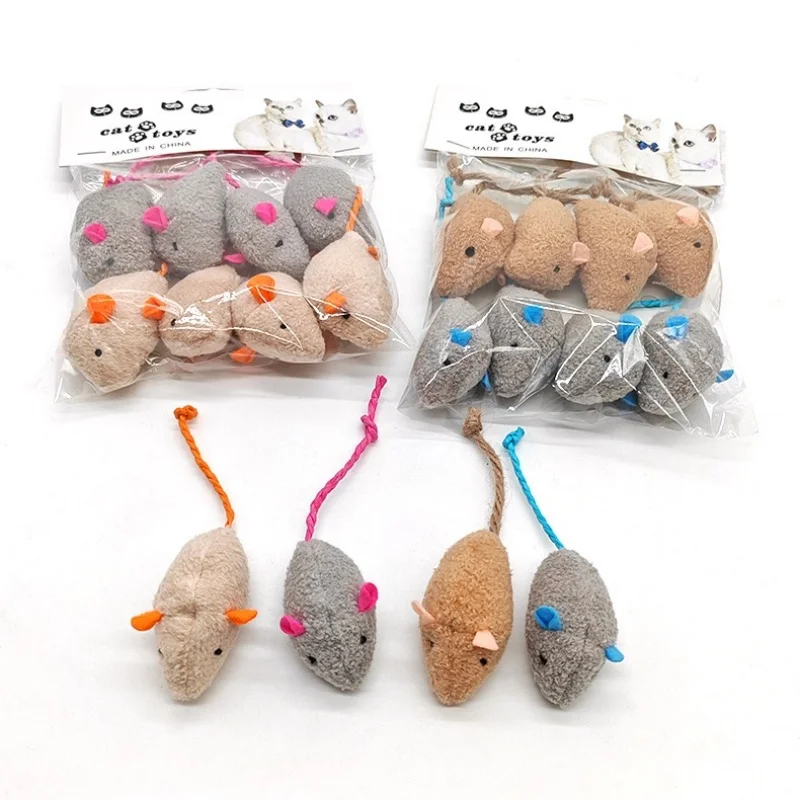 New Plush Simulation Mouse Cat Toy Bite Resistance Plush Mouse Cat Scratch Interactive Mouse Toy Palying Toy For Cat Kitten