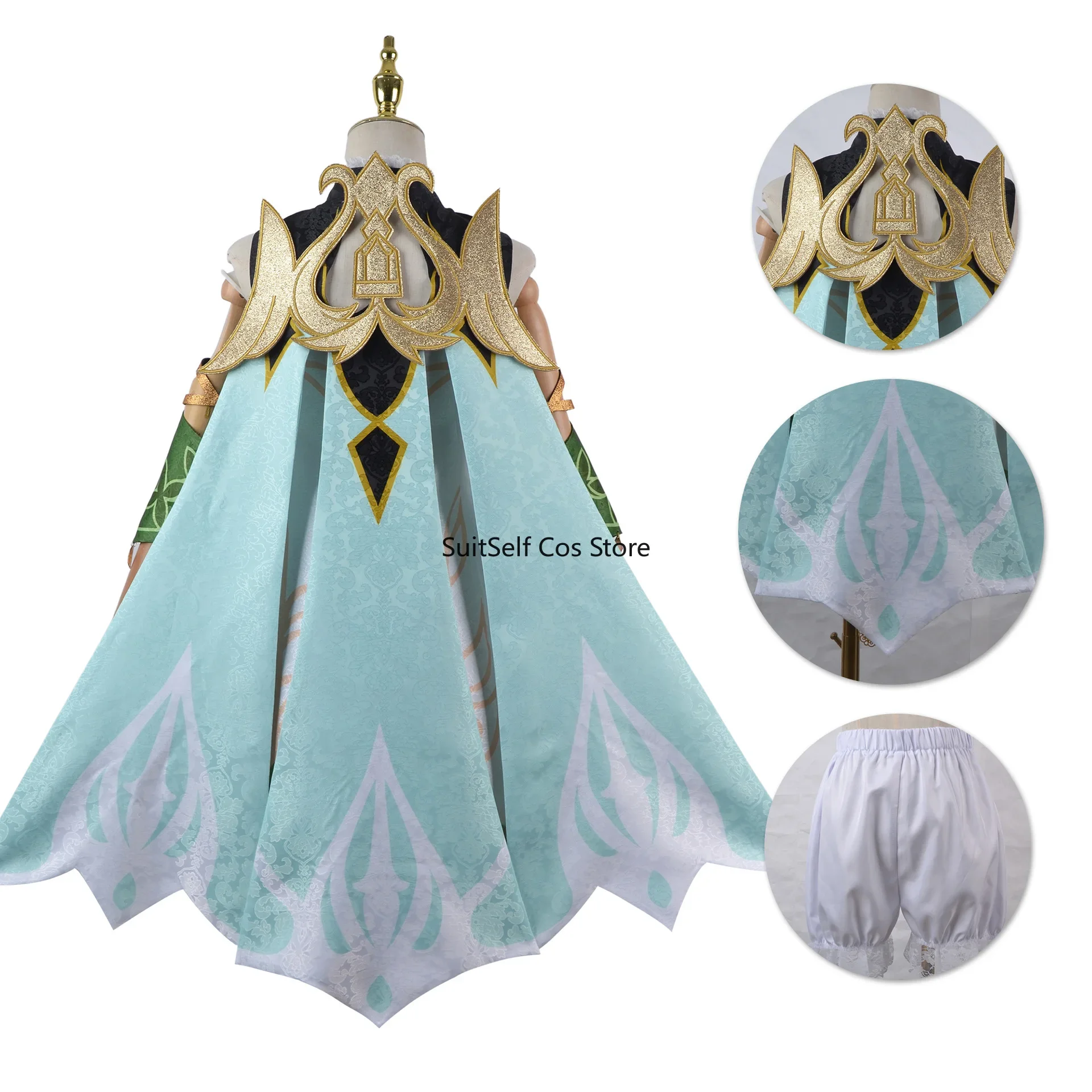 Genshin Impact Game Cosplay Costume para Mulheres, Nahida, Vestido, Peruca, Sapatos, Ternos, Dia das Bruxas, Carnaval, Festa, Roupas