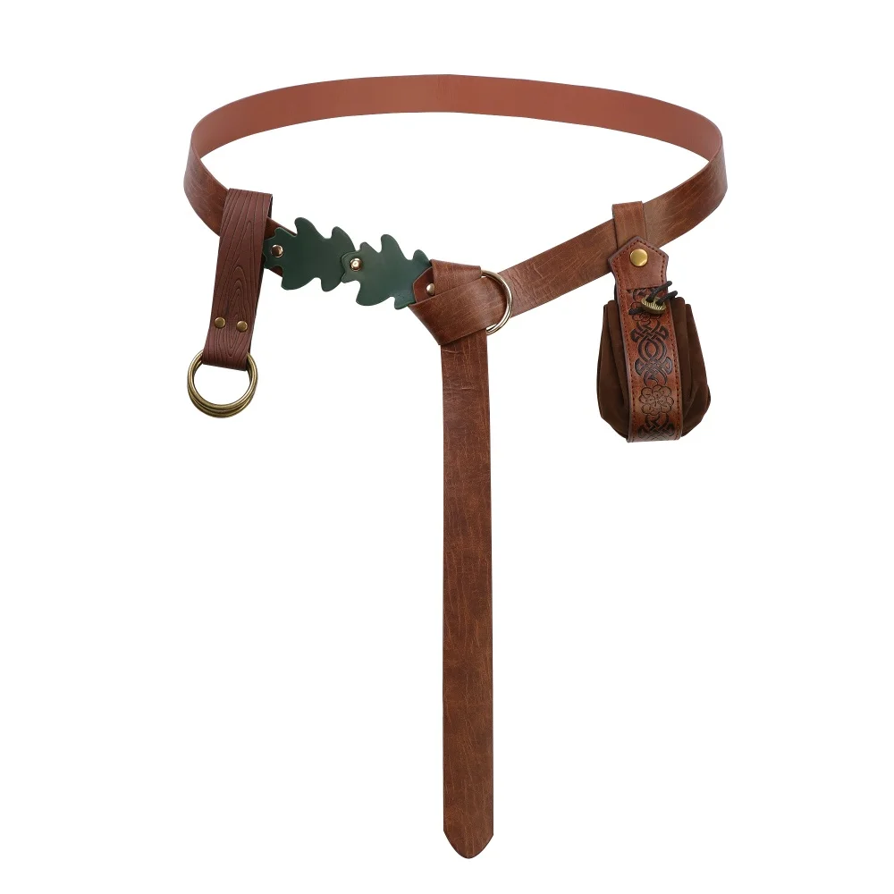 

3 шт., средневековые женские аксессуары для платья, поясная сумка из искусственной кожи, зажим для юбки, походный комплект, аксессуары для ролевых игр викингов