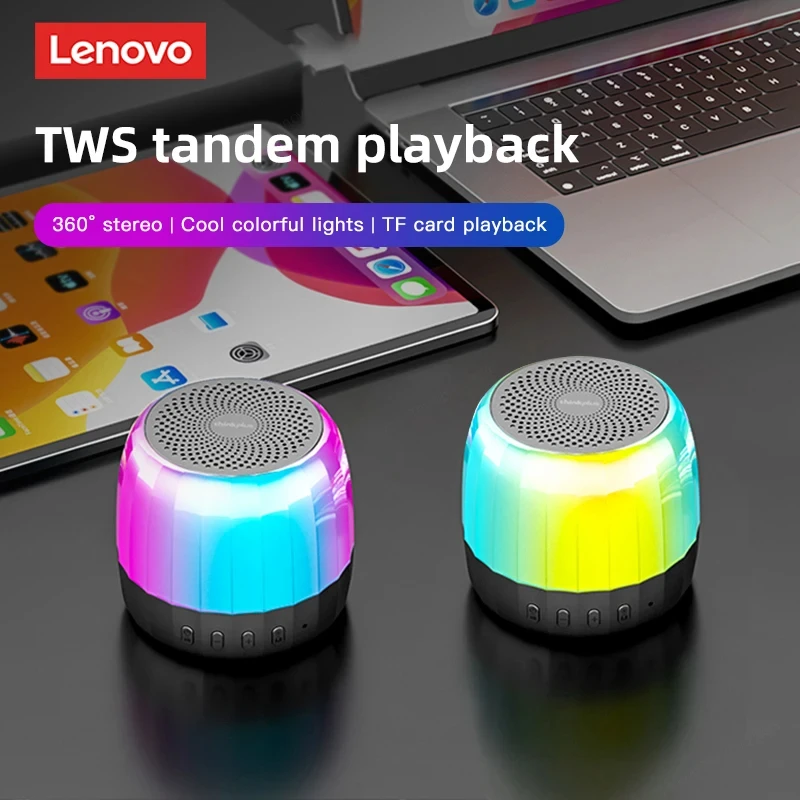 Choice Lenovo K3 Plus Bluetooth 5.2 RGB altoparlante leggero impermeabile Usb altoparlante esterno Subwoofer lettore portatile