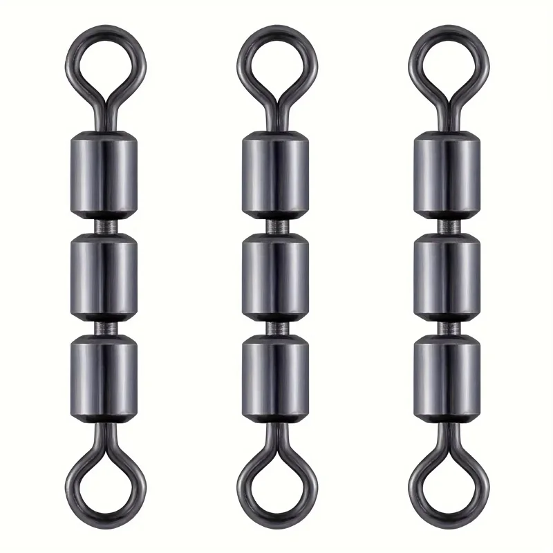 30 Pcs Ball Bearing Swivels with Beads, High Speed Smooth Rolling Swivels for Tangle-Free Catfish Fishing Rig