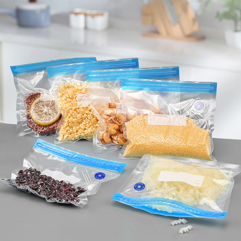 LAIMENG Reusable Vacuum Zipper Bags for Food Storage BPA free Film Air Valve Bags Kitchen Appliance Sous Vide Packing Bags P275