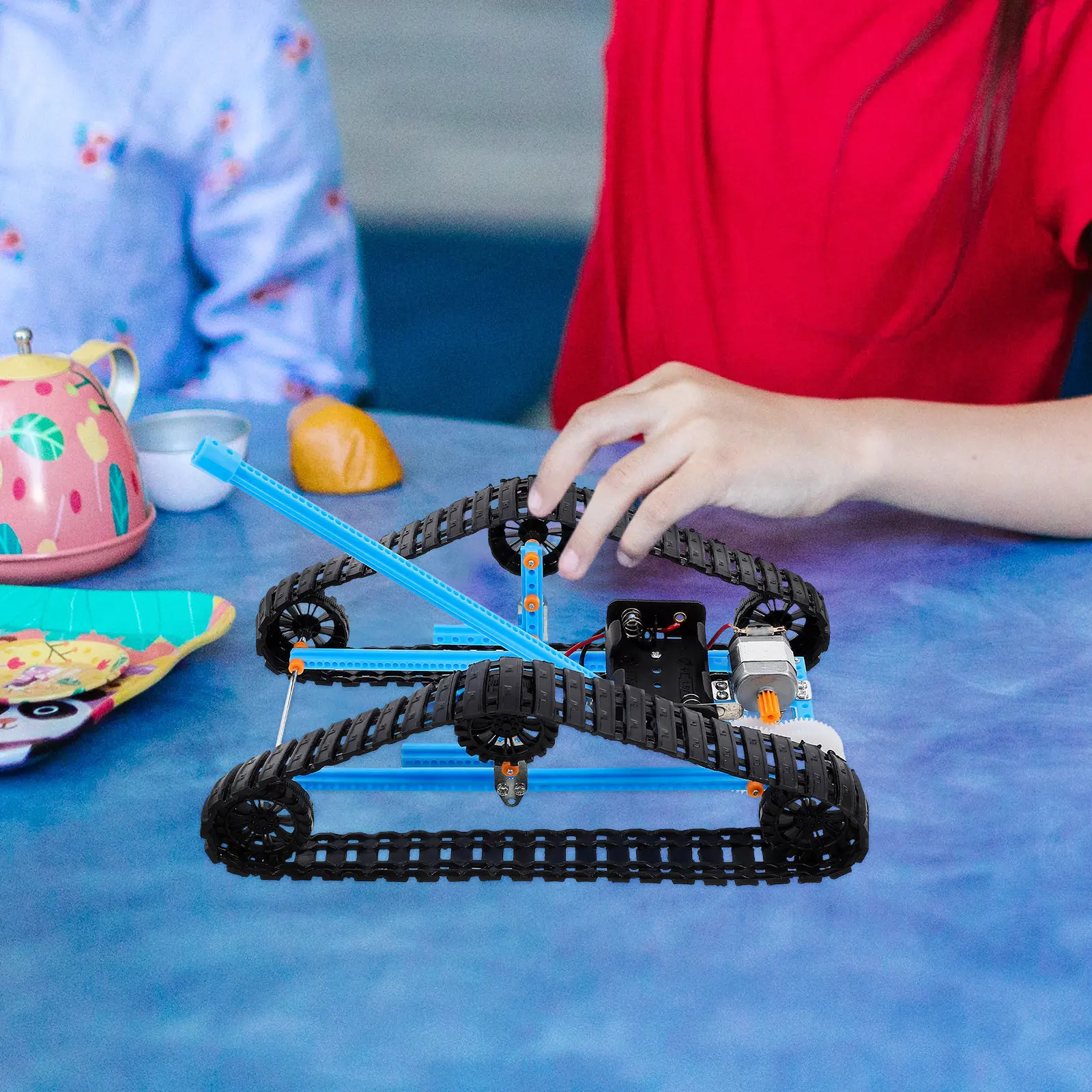 

1Set Tracked Vehicle DIY Science Car Kit for Hands-on Assembly Educational Experiment School Teaching Prop Science Project