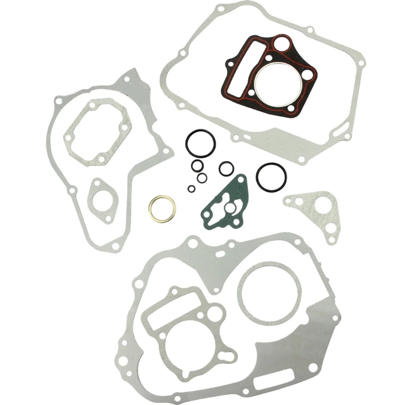 Motorcycle Full Gasket Engine Cylinder Crankcase Clutch Cover Gasket Suitable for 110CC Dirt Bike Go Karts Chinese ATVs G7ND